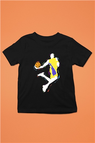 Black Mamba Baskılı Unisex Siyah Çocuk Tişört - Tshirt