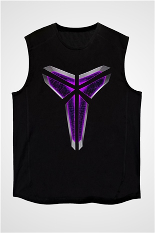 Black Mamba Baskılı Unisex Siyah Kolsuz Tişört - Tshirt