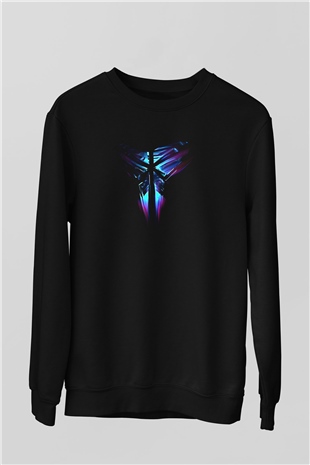 Black Mamba Baskılı Unisex Siyah Sweatshirt