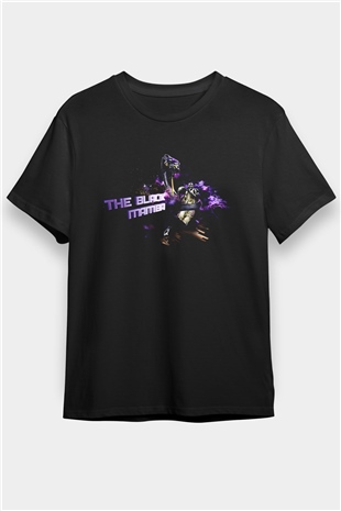 Black Mamba Baskılı Unisex Siyah Tişört - Tshirt