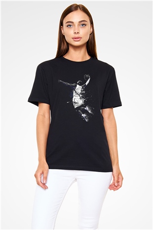 Black Mamba Baskılı Unisex Siyah Tişört - Tshirt