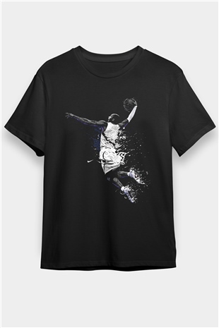 Black Mamba Baskılı Unisex Siyah Tişört - Tshirt