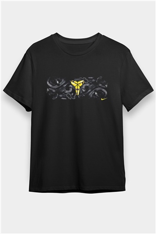 Black Mamba Baskılı Unisex Siyah Tişört - Tshirt