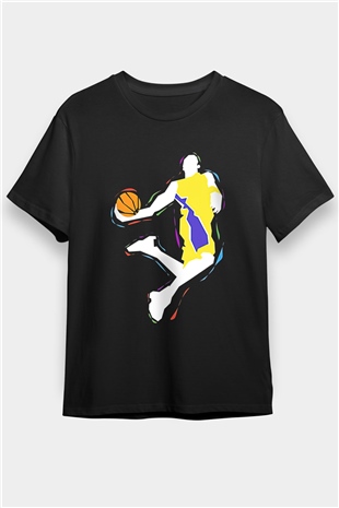 Black Mamba Baskılı Unisex Siyah Tişört - Tshirt