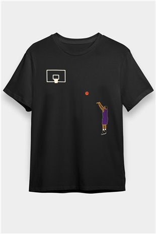 Black Mamba Baskılı Unisex Siyah Tişört - Tshirt