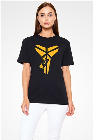 Black Mamba Baskılı Unisex Siyah Tişört - Tshirt