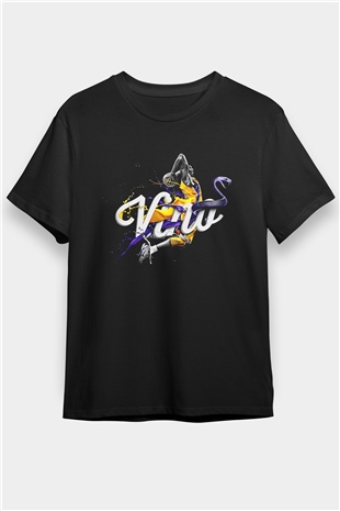 Black Mamba Baskılı Unisex Siyah Tişört - Tshirt