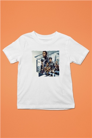 Black Panther Beyaz Unisex Çocuk Tişört