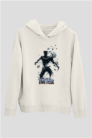 Black Panther Beyaz Unisex Hoodie