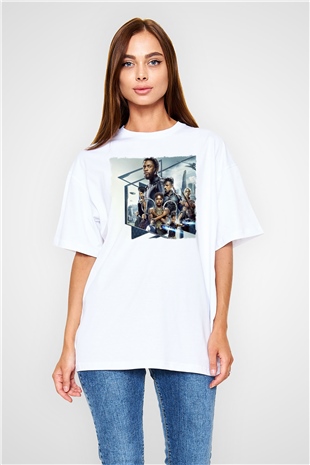 Black Panther Beyaz Oversize Tişört Oversize T-shirt