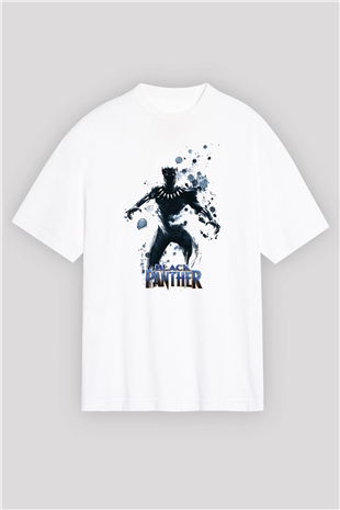 Black Panther Beyaz Oversize Tişört Oversize T-shirt