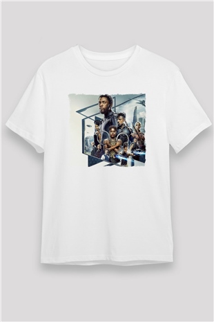Black Panther Beyaz Unisex Tişört T-Shirt