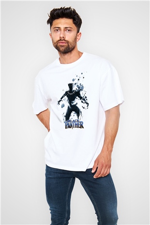 Black Panther Beyaz Oversize Tişört Oversize T-shirt
