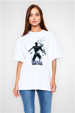 Black Panther Beyaz Oversize Tişört Oversize T-shirt