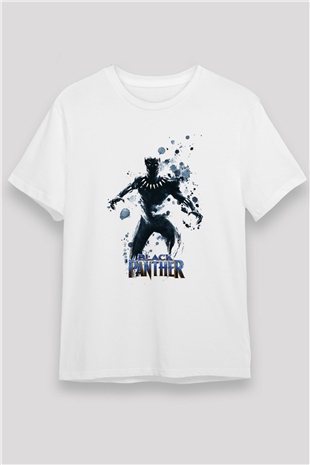 Black Panther Beyaz Unisex Tişört T-Shirt