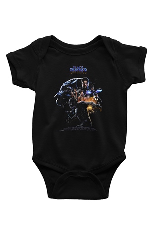 Black Panther Siyah Bebek Body - Zıbın