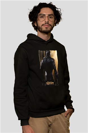 Black Panther Siyah Unisex Hoodie
