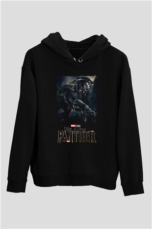 Black Panther Siyah Unisex Hoodie