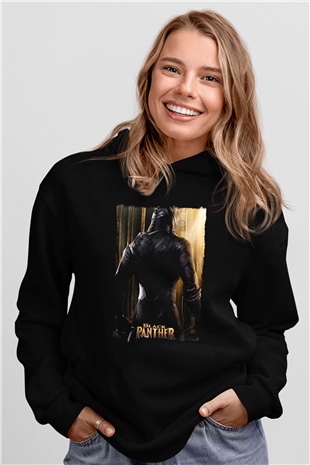 Black Panther Siyah Unisex Hoodie