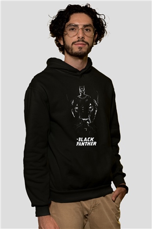 Black Panther Siyah Unisex Hoodie