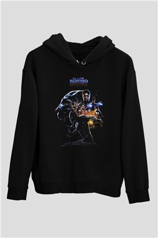 Black Panther Siyah Unisex Hoodie