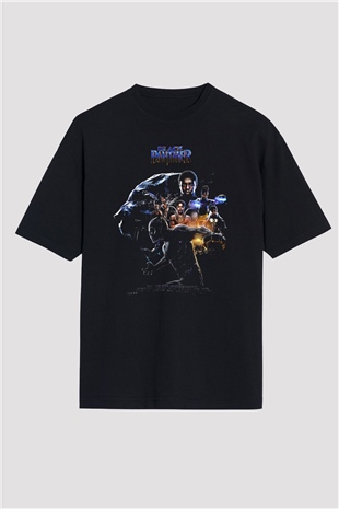 Black Panther Siyah Oversize Tişört Oversize T-shirt