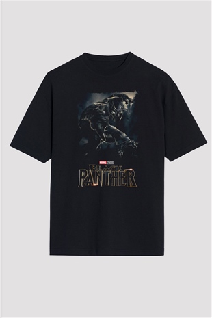Black Panther Siyah Oversize Tişört Oversize T-shirt