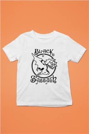 Black Sabbath Baskılı Beyaz Unisex Çocuk Tişört
