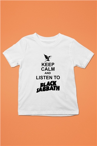 Black Sabbath Baskılı Beyaz Unisex Çocuk Tişört