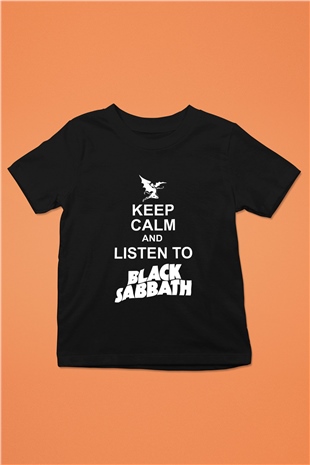 Black Sabbath Baskılı Siyah Unisex Çocuk Tişört
