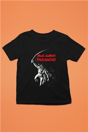 Black Sabbath Baskılı Siyah Unisex Çocuk Tişört