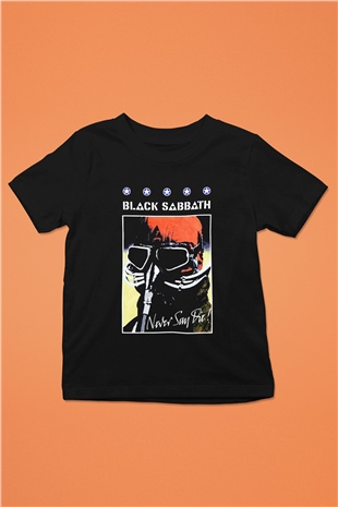 Black Sabbath Baskılı Siyah Unisex Çocuk Tişört
