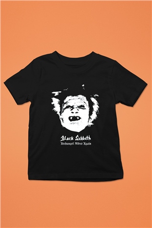 Black Sabbath Baskılı Siyah Unisex Çocuk Tişört