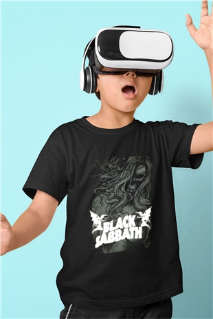 Black Sabbath Baskılı Siyah Unisex Çocuk Tişört