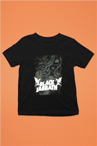 Black Sabbath Baskılı Siyah Unisex Çocuk Tişört