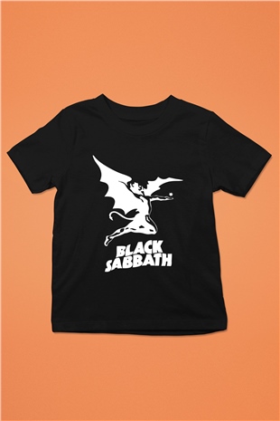 Black Sabbath Baskılı Siyah Unisex Çocuk Tişört