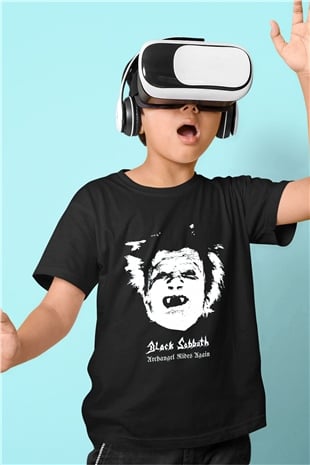 Black Sabbath Baskılı Siyah Unisex Çocuk Tişört