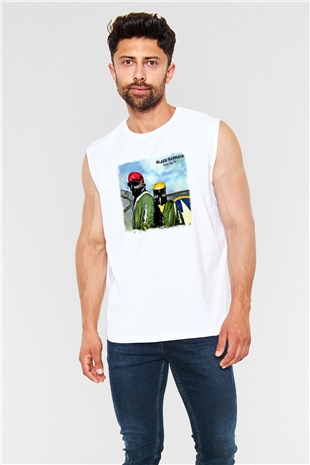 Black Sabbath Baskılı Unisex Beyaz Kolsuz Tişört
