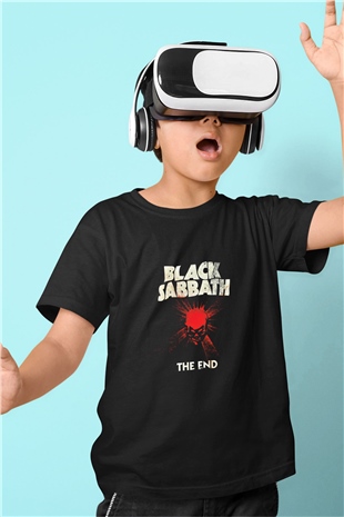 Black Sabbath Baskılı Unisex Siyah Çocuk Tişört