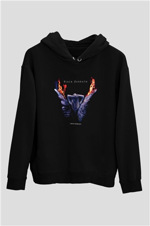 Black Sabbath Baskılı Unisex Siyah Hoodie
