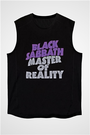 Black Sabbath Baskılı Unisex Siyah Kolsuz Tişört