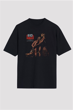 Black Sabbath Baskılı Unisex Siyah Oversize Tişört