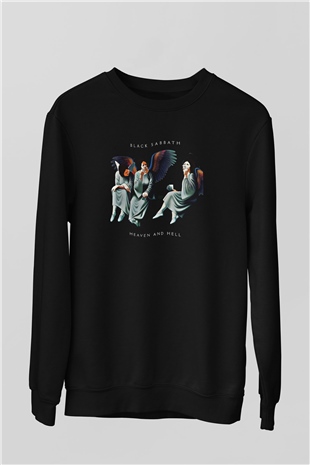 Black Sabbath Baskılı Unisex Siyah Sweatshirt