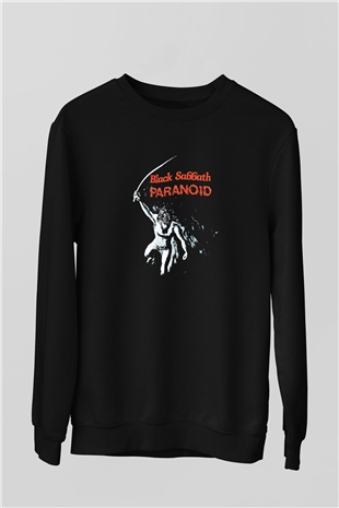 Black Sabbath Baskılı Unisex Siyah Sweatshirt
