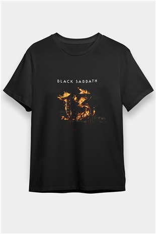 Black Sabbath Baskılı Unisex Siyah Tişört