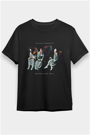 Black Sabbath Baskılı Unisex Siyah Tişört
