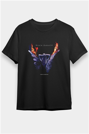 Black Sabbath Baskılı Unisex Siyah Tişört
