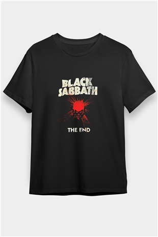 Black Sabbath Baskılı Unisex Siyah Tişört
