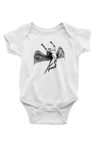 Black Sabbath Beyaz Bebek Body - Zıbın