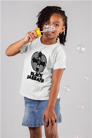 Black Sabbath Beyaz Unisex Çocuk Tişört